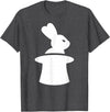 Wizard with Hat and Rabbit T-Shirt in Dark Heather Grey