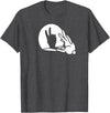 Rabbit Shadow Hand Funny Peace Sign Hippie Easter Bunny T-Shirt in Dark Heather Grey
