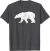 Geometric Patterns By DSMD Cool Polar Bear Geometric Pattern Boho Art Christmas Animal T-Shirt - Dark Heather Grey