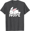 Lazy Rabbit Easter Bunny Not Today Nope T-Shirt in Dark Heather Grey