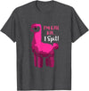 Funny Llama Gifts Lama Costume Adult Llama Party Im Cute But I Spit Llama T-Shirt - Dark Heather Grey