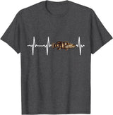 Goliath Grouper Gift Co. Goliath Grouper Heartbeat For Saltwater Fish Fishing Lovers T-Shirt - Dark Heather Grey