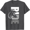 BASBO Horseback Riding Apparel - Horse T-Shirt - Straight - Dark Heather Grey