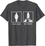 Your Wife My Wife Bunny Rabbit T-Shirt in Dark Heather Grey