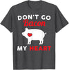 Don't Go Bacon My Heart Pig Designs Don't Go Bacon (Breaking) My Heart Funny Guinea Pig T-Shirt - Dark Heather Grey