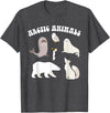 Awesome Arctic Animals for Kids Arctic Animals, Arctic Fox Cute Arctic Polar Bear North Pole T-Shirt - Dark Heather Grey