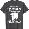 Funny Polar Bear Shirts Human Costume - Polar Bear Lover Zookeeper Wildlife T-Shirt - Dark Heather Grey