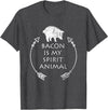 Pig Tees by MasArt Bacon is my Spirit Animal Funny Pig T-Shirt Distressed Gift T-Shirt - Dark Heather Grey