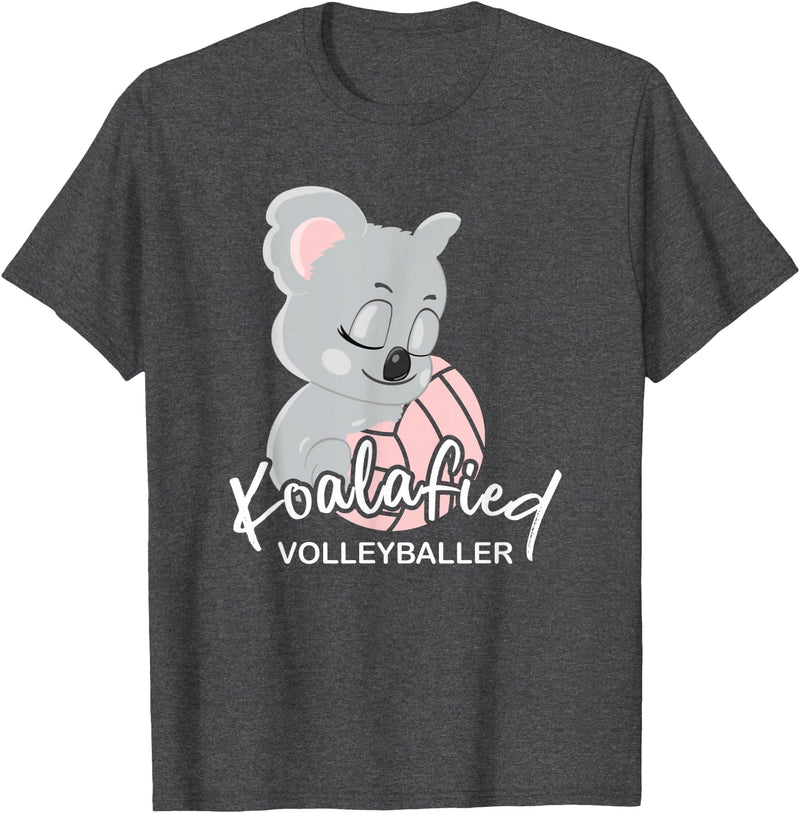 FIDORATIS koalafiziert Koala Bär Shirts Geschenke Koalafied Women's Volleyballer I Volleyball Beach Volleyball T-Shirt - Dark Heather Grey