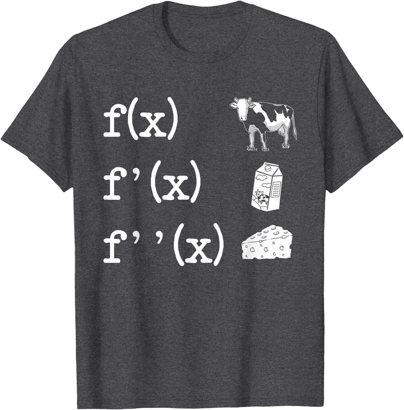 Cute Math Gifts Calculus Nerd Accessories & Stuff Funny Math Teacher Art For Men Women Cow Milk Cheese Formula T-Shirt -