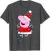 Peppa Pig Christmas Lights T-Shirt - Dark Heather Grey