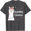 Me & Mommy Llama Co. Grandma Llama Cute Llamas Lover Best Grandmother Ever T-Shirt - Dark Heather Grey