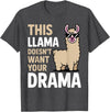 Llama Gift Llama Lover Accessories & Lama Stuff Funny Llama Design for Men Women Kids Llama Lover Llama T-Shirt - Dark Heather Grey