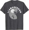 Funny Llama Tshirts for Farm Pet Animal Fans Funny Llamageddon T-Shirt for Llama Barnyard Lovers T-Shirt - Dark Heather Grey