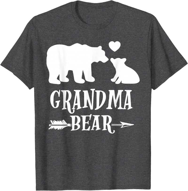 Grandma Bear Shirt, Bear Family Shirt, Grandmother Shirt T-Shirt - Dark Heather Grey