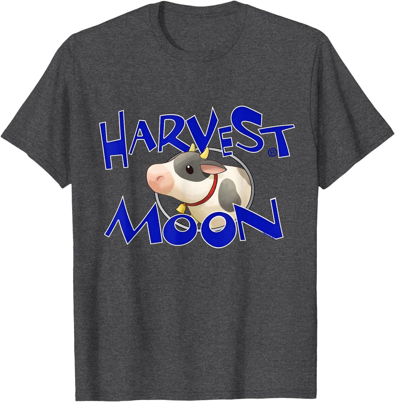 Natsume, Inc Official Harvest Moon Cow T-Shirt T-Shirt - Dark Heather Grey