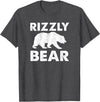 Rizz Meaning Tees Rizzly Bear T-Shirt - Dark Heather Grey