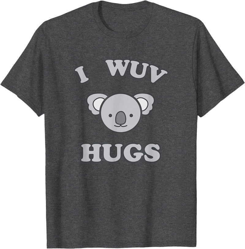 I Wuv Hugs and Koala Bears I Wuv Hugs Cute Koala Bear Love T-Shirt - Dark Heather Grey