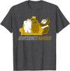 Cartoon Network We Bare Bears Grizz Panda Ice Bear Internet Famous T-Shirt - Dark Heather Grey