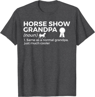 Horse Show Apparel Funny Horse Show Grandpa Definition T-Shirt - Dark Heather Grey