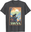 Giant Step Design Co. SWVA Southwest Virginia Black Bears Vintage Parks Poster T-Shirt - Dark Heather Grey