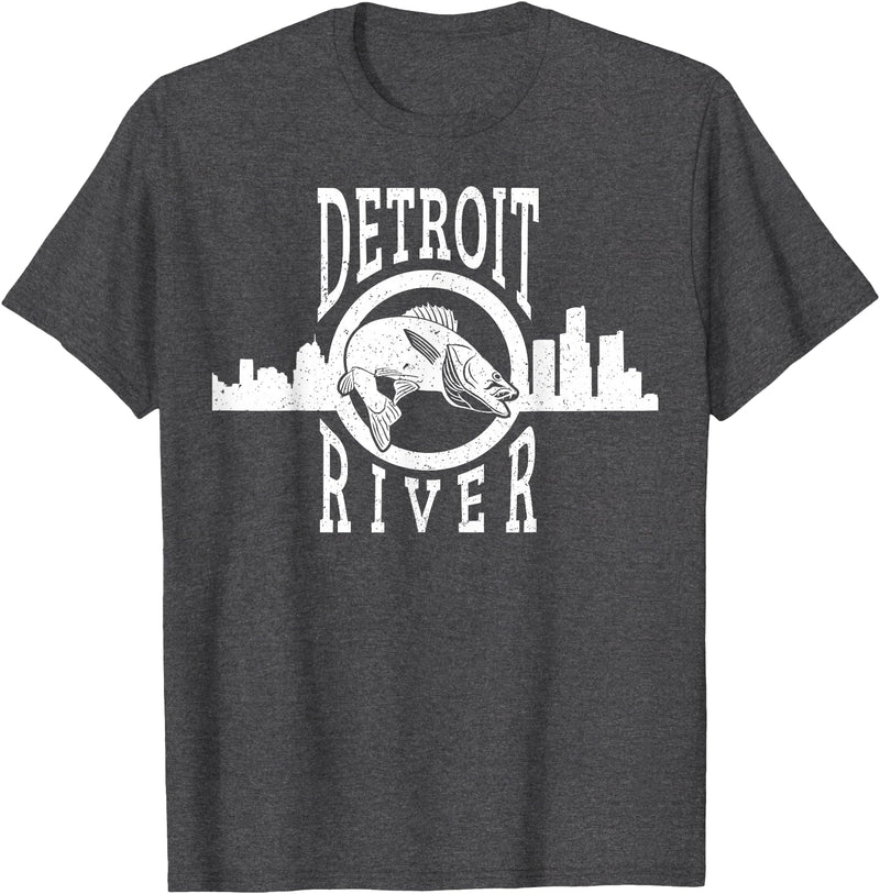 Eternal Angler Detroit River Walleye Fishing T Shirt for Men Women T-Shirt - Dark Heather Grey