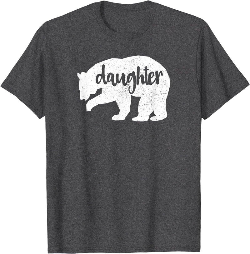 Family & Animals Gifts Daughter Bear - Funny Family T-Shirt Cool Animal Love Tee T-Shirt - Dark Heather Grey