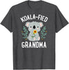 Mothers Day Stuff for Mom from Daughter or Son Koalafied Grandma Koala Bear Sunflower Floral Mothers Day T-Shirt - Dark Heather Grey