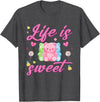 Funny gummy bear lover gummy bear candy Gummy Bear Life is Sweet Candy Gummy Bear T-Shirt - Dark Heather Grey