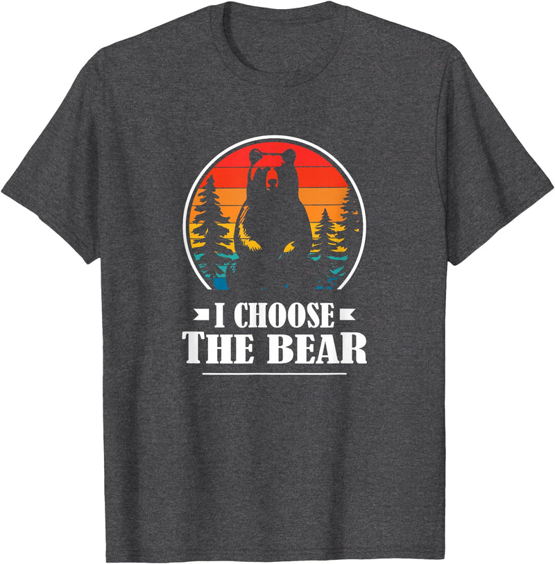 MeToo Angry Radical Feminist Gift Shirts & Hoodies Womens Retro Vintage This Is Why I Choose The Bear T-Shirt - Dark Heather Grey