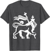 T and T Lion Christian Designs Lion Of Judah T-Shirt - Dark Heather Grey