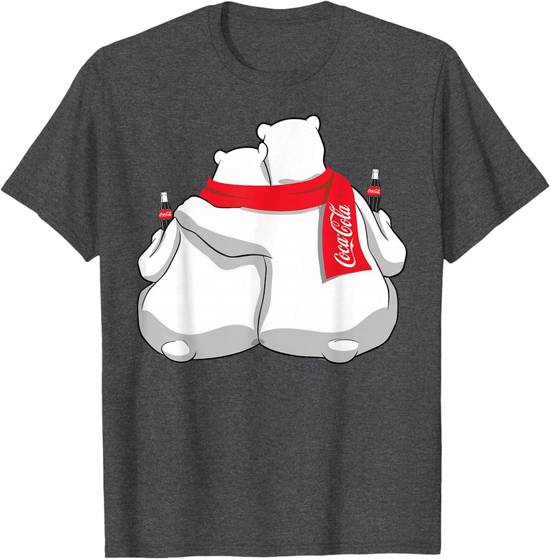 Coca-Cola Company Coca Cola Snowmies Polar Bears T-Shirt - Dark Heather Grey