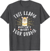 Cute Llama And Alpaca Animal Design Ideas Dieses Lama Wanna dein Drama nicht T-Shirt - Dark Heather Grey