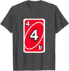 UNO Halloween Red 4" Card T-Shirt - Dark Heather Grey