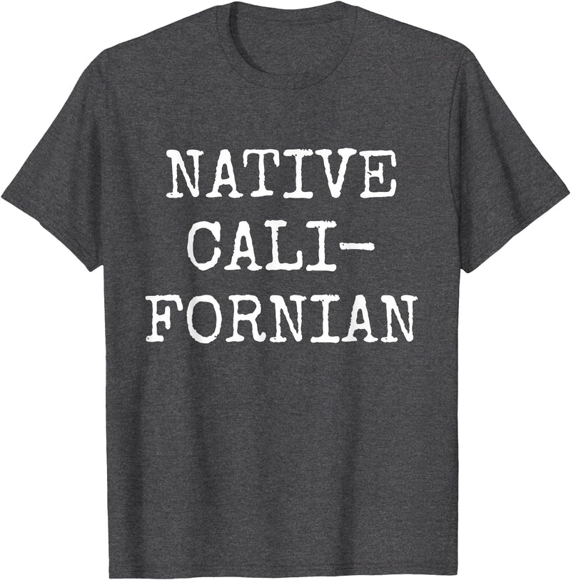 Native Californian T-Shirt - Cali California Bear Apparel T-Shirt - Dark Heather Grey