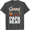 Crazy Grandpa Apparel & Gifts Fun Grandpa Animal Sunset Graphic - Grandpapa Bear T-Shirt - Dark Heather Grey