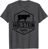 Farm and Holstein Cow for Men and Cattle Clothing Holstein Cattle - Holstein Cow for Farmers T-Shirt - Dark Heather Grey