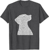 Pet Art Dog Design Dog T-Shirt - Dark Heather Grey