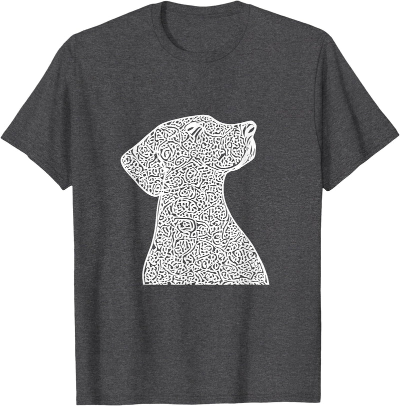 Pet Art Dog Design Dog T-Shirt - Dark Heather Grey