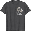 MyAnimal - Your Favourite Animal Wear Lion majestic and proud in artistic style on chest T-Shirt - Dark Heather Grey