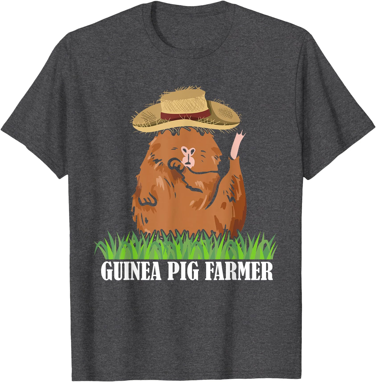 Guinea Pig Gift Idea Guinea Pig Lover Pet Cavy Guinea Pig Farmer Graphic Guinea Pig Owner Pets Animals T-Shirt - Dark Heather Grey