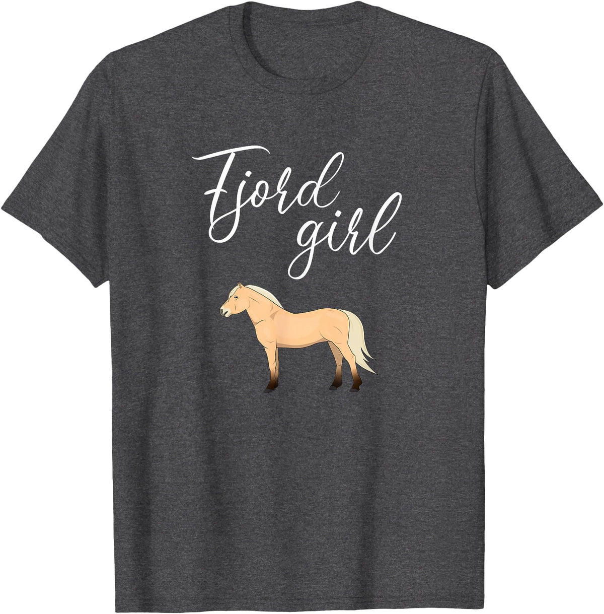 Fjord Horse apparel Fjord Horse, Norwegian Fjord Horse T-Shirt - Dark Heather Grey