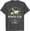 Matching Family Grandma Bear Boho by Foxio Mamaw Bear Floral Matching Family Funny Grandma Bear Boho T-Shirt - Dark Heather Grey