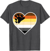 Bear Gift for LGBT Member LGBTQ Bear Flag Heart - LGBTQIA+ Pride Month Bear T-Shirt - Dark Heather Grey