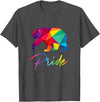 RhynoWear Pride Gay Bear Pride Shirt Bears LGBT Rainbow Flag Grizzly Gift T-Shirt - Dark Heather Grey