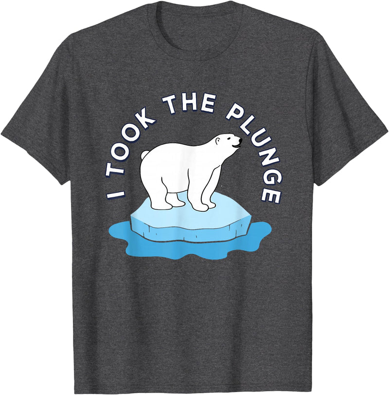 Cute Polar Bear Plunge Day 2026 Polar Bear Plunge Day 2026 I Took The Plunge T-Shirt - Dark Heather Grey