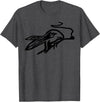Rabbit Smoking a Pipe T-Shirt in Dark Heather Grey