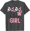Cow Birthday Shirt For Family Men Women Cow Lover Papa of The Birthday Girl Farm Cow 1 St Birthday Girl T-Shirt - Dark