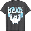 Funny Weightlifter Tees Funny Polar Bear Swolar Bear Lifting Tshirt T-Shirt - Dark Heather Grey