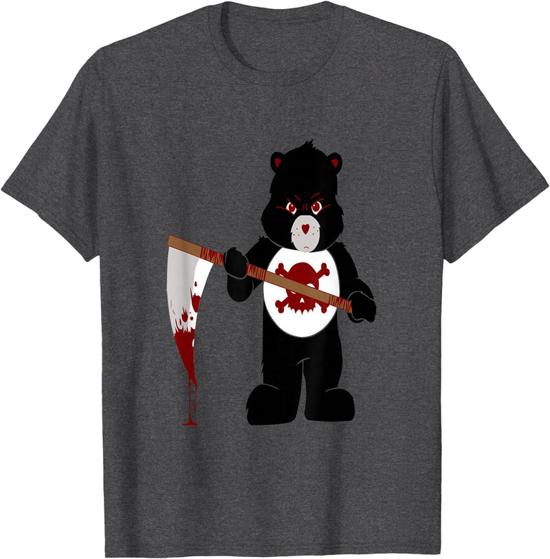 Jujubella Angry Bear Scare Bear Teddy Bear No Kids T-shirt T-Shirt - Dark Heather Grey